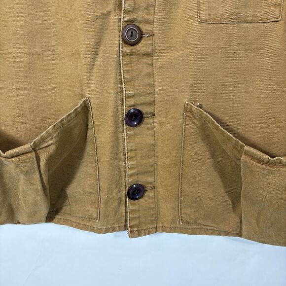 Vintage Vest J Crew 1980s Fishing Hunt Duck Utility Brown Tan Countryside Chic L - Picture 4 of 12